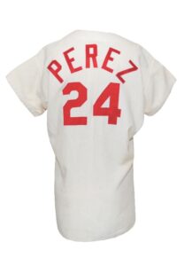 1971 Tony Pérez Cincinnati Reds Game-Used & Autographed Home Flannel Jersey