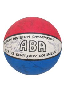 1972-73 ABA Eastern Division Champions Kentucky Colonels Team Signed Ceramic Basketball