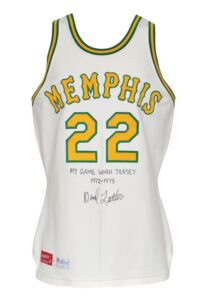 1972-73 David Lattin ABA Memphis Tams Team-Issued & Autographed Home Jersey