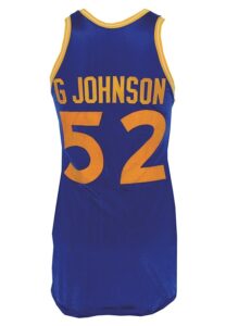 1972-73 George Johnson Rookie San Francisco Warriors Game-Used Road Jersey 