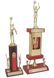 1972-73 Moses Malone Petersburg High School State Champions Trophy & 1972-73 Moses Malone Petersburg High School All-American Trophy