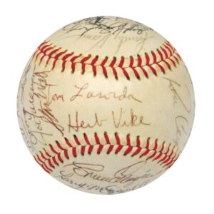 1972 Albuquerque Dukes PCL Champions Team Autographed Baseball from the Collection of Rick Rhoden