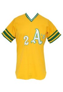 1972 Ángel Mangual Oakland Athletics Postseason Game-Used Alternate Jersey