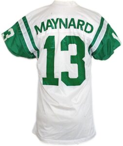 1972 Don Maynard NY Jets Game-Used & Autographed Record Breaking Road Jersey