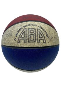 1972 Indiana Pacers Team-Signed ABA Basketball With Rick Barry