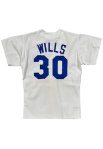 1972 Maury Wills Los Angeles Dodgers Game-Used & Signed Jersey