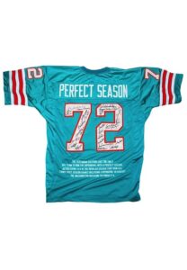 1972 Miami Dolphins Team-Signed “Perfect Season” Embroidered Stat Jersey