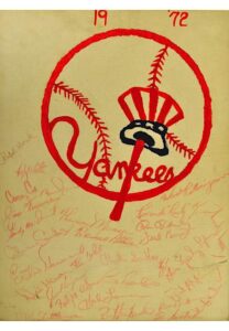 1972 New York Yankees Team Signed Painting