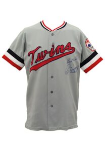 1972 Rick Dempsey Minnesota Twins Game-Used & Autographed Road Jersey