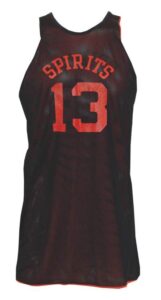 1973-74 Moses Malone ABA Spirits of St. Louis Worn Reversible Practice Jersey