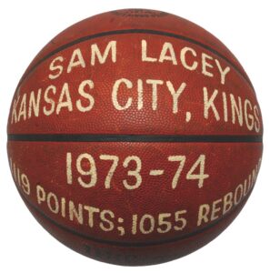 1973-74 Sam Lacey KC Kings NBA Game Ball