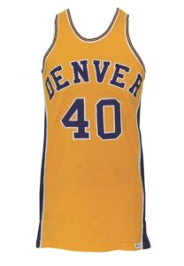 1973-74 Warren Jabali ABA Denver Rockets Game-Used Road Uniform & 1973-74 Byron Beck  ABA Denver Rockets Game-Used Home Uniform