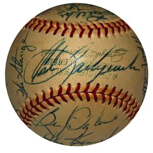 1973 Boston Red Sox Team Autographed Baseball