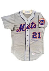 1973 Cleon Jones NY Mets Game-Used & Signed Road Jersey