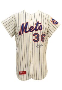 1973 Jerry Koosman New York Mets Game-Used & Autographed Playoff Home Jersey