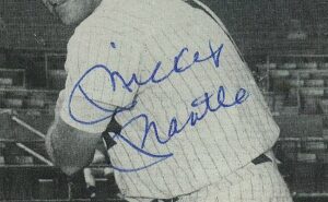 1973 Mickey Mantle Autographed Postcard with Vintage Signature