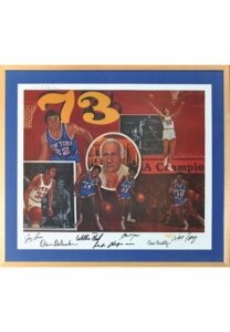 1973 New York Knicks Championship Season Team Signed LE Lithographs