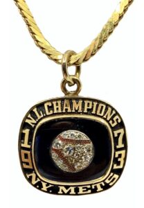 1973 New York Mets National League Championship Pendant Presented To Equipment Manager Herb Norman