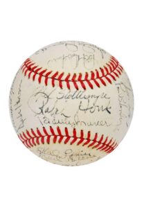 1973 New York Yankees Team Signed Baseball