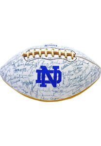 1973 Notre Dame Fighting Irish Team-Signed White Panel Football Loaded With Signatures