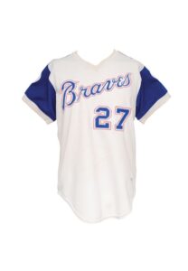 1973 Pat Dobson/Adrian Devine Atlanta Braves Game-Used Home Jersey