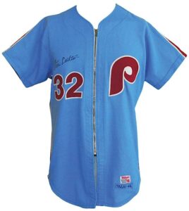 1973 Steve Carlton Philadelphia Phillies Game-Used & Autographed Road Jersey