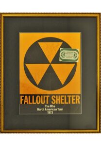 1973 “The Who” “Fallout Shelter” North American Tour Autographed Framed On Site Poster With Guest Seating Pass