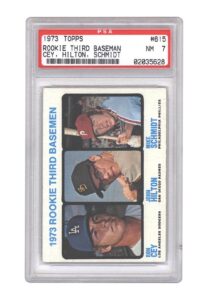 1973 Topps Rookie Third Baseman Cey, Hilton, Schmidt #615