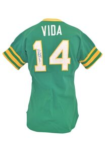 1973 Vida Blue Oakland Athletics Game-Used & Autographed Home Jersey