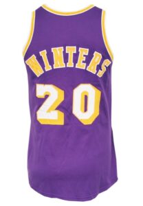 1974-75 Brian Winters Rookie Los Angeles Lakers Game-Used Road Jersey 