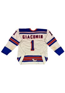 1974-75 Eddie Giacomin NY Rangers Game-Used Jersey