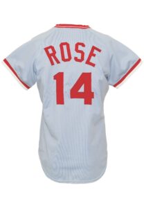 1974-75 Pete Rose Cincinnati Reds Game-Used Road Jersey with Managers Worn & Autographed BP Jersey