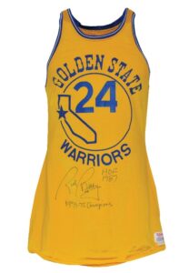 1974-75 Rick Barry Golden State Warriors Game-Used & Autographed Home Jersey