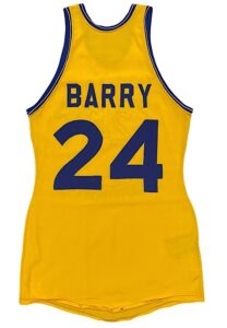 1974-75 Rick Barry Golden State Warriors Game-Used Home Durene Jersey