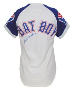 1974 Atlanta Braves Bat Boy Home Jersey Autographed by Eddie Matthews