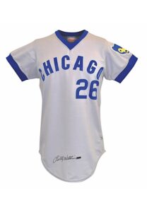 1974 Billy Williams Chicago Cubs Game-Used & Autographed Road Jersey