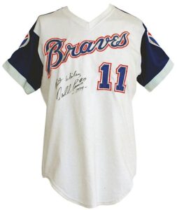 1974 Darrell Evans Atlanta Braves Game-Used & Autographed Home Jersey