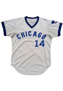 1974 Ernie Banks Chicago Cubs Coach-Worn Road Jersey