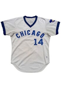 1974 Ernie Banks Chicago Cubs Coaches Worn Road Jersey