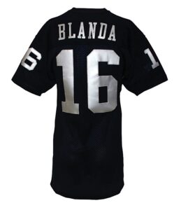 1974 George Blanda Oakland Raiders Game-Used Home Jersey