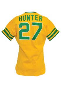 1974 Jim “Catfish” Hunter Oakland Athletics Game-Used Home Jersey