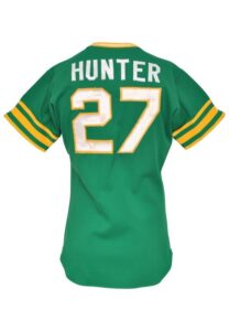 1974 Jim “Catfish” Hunter Oakland Athletics Game-Used Road Jersey