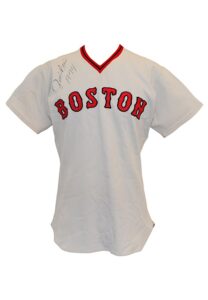 1974 Jim Rice Boston Red Sox Game-Used & Autographed Rookie Road Jersey