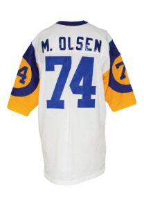 1974 Merlin Olsen Los Angeles Rams Game-Used Road Jersey