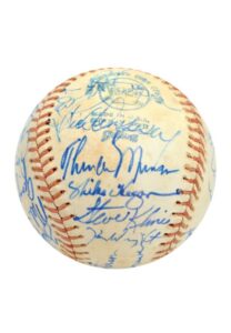 1974 New York Yankees Team-Signed Baseball with Munson