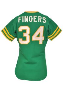 1974 Rollie Fingers Oakland Athletics Game-Used & Autographed Road Uniform and Game-Used Cap