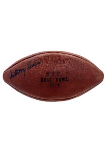 1974 Rose Bowl Game-Used Football Autographed By Anthony Davis