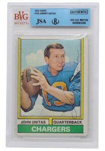 1974 Topps Johnny Unitas Autographed #150