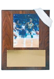 1975-76 Donald “Slick” Watts Seattle SuperSonics NBA Assists Leader Award Plaque with Game-Used Headband