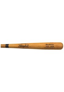 1975-76 Hank Aaron Milwaukee Brewers Game-Used & Autographed Bat